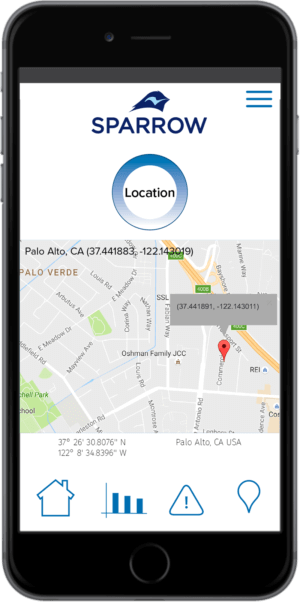 SPARROW wearable air monitor app Carbon Monoxide Exposure Map